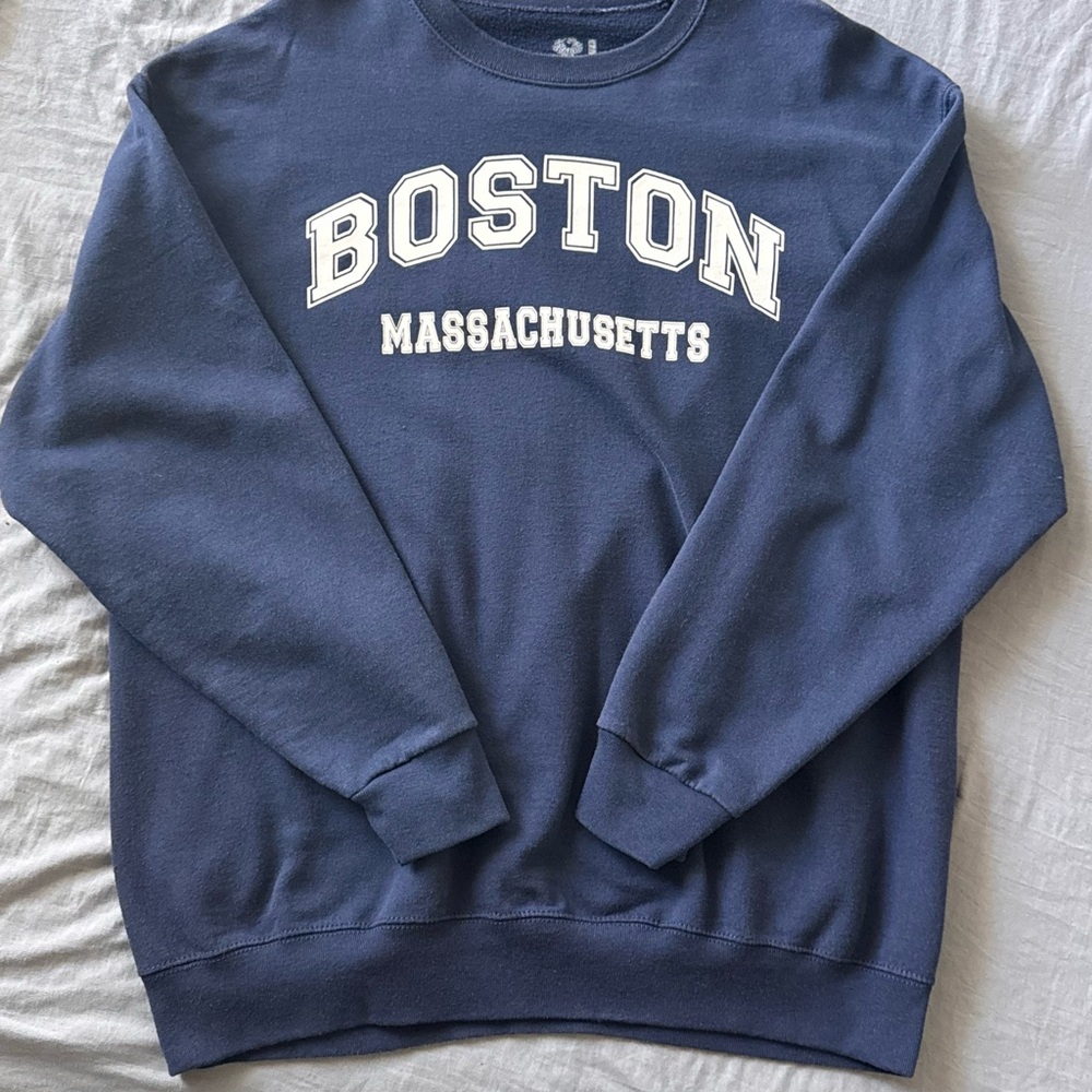 Navy Boston Massachusetts Men's Sweater